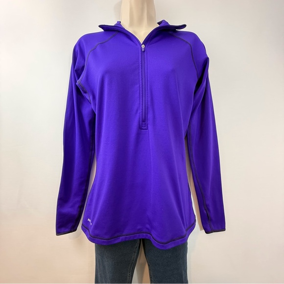 Nike Pro Tops - Nike Pro Purple Dri Fit Half Zip Shirt
